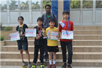 Medha,Aniket,sahil and Harsh. Gold medalists in Inter School Skating Tournament.